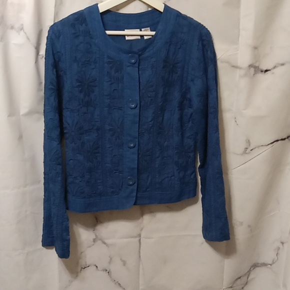 Chico's blue jacket 0 - Picture 2 of 8